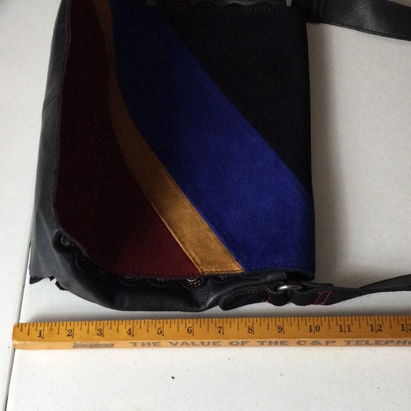 Patricia Nash Tri-Color Suede crossbody - Picture 9 of 12
